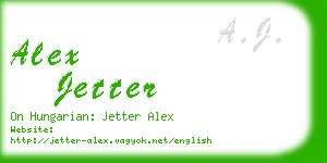 alex jetter business card